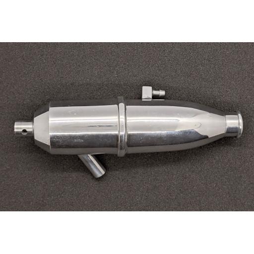 Nitro RC Metal Exhaust 1/10 Shiny Aluminium - Will fit most 1/10 vehicles 130mm