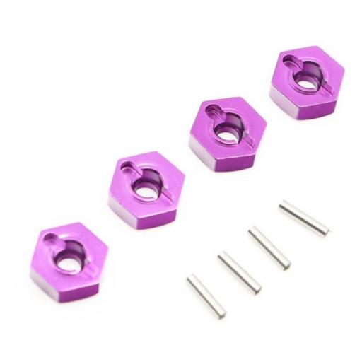 12mm Hex wheel drive with pins - Purple