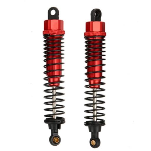 1 x pair of Metal Shock units 98mm Red- Fully Adjustable for RC Car / Truck / Buggy.
