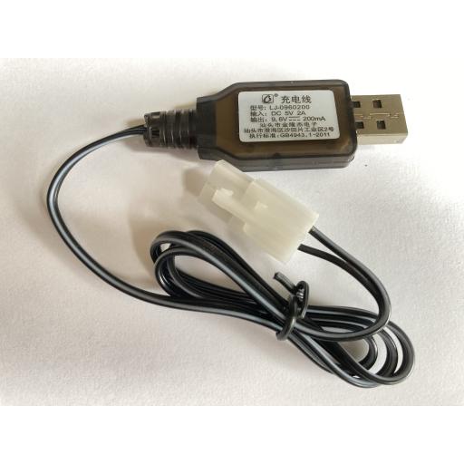 RC 9.6V 250mA Battery USB charger NiCad NiMH - Tamiya connector
