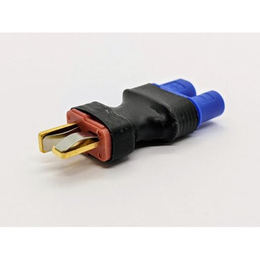 RC Battery Adaptor Connector Deans Red T Plug to EC3 Female Blue Adapter -UK