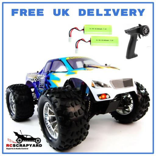 HSP Ice Blue Bug Crusher 1/10 Battery Operated Truck - Hobby Grade - Not a toy. + Comes with 2 x Batteries