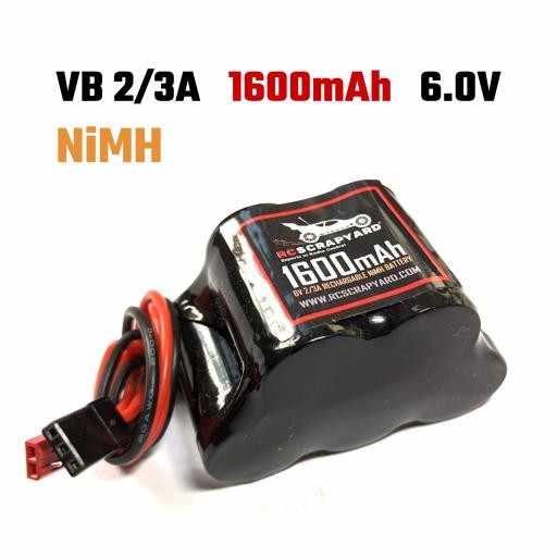 6v NiMH 1600mAh RC Hump Rechargeable RC Receiver Battery - JST / Futaba