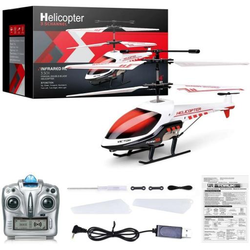 Double Bladed Fully Stabilized Beginner Helicopter Toruk - Ready to Fly! + Spare Battery