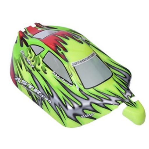 RC Buggy Body Shell Fits 1/8 Buggies + Stickers Universal -Green and Red