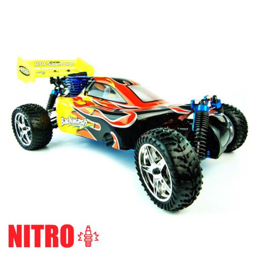 HSP Pro XSTR Backwash 2 speed Nitro Engine Buggy 1/10 complete and ready to run