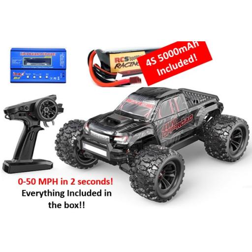 MJX 1/10 Brushless 4S Car Truck Truggy - 60MPH + battery & Charger 10208 Black